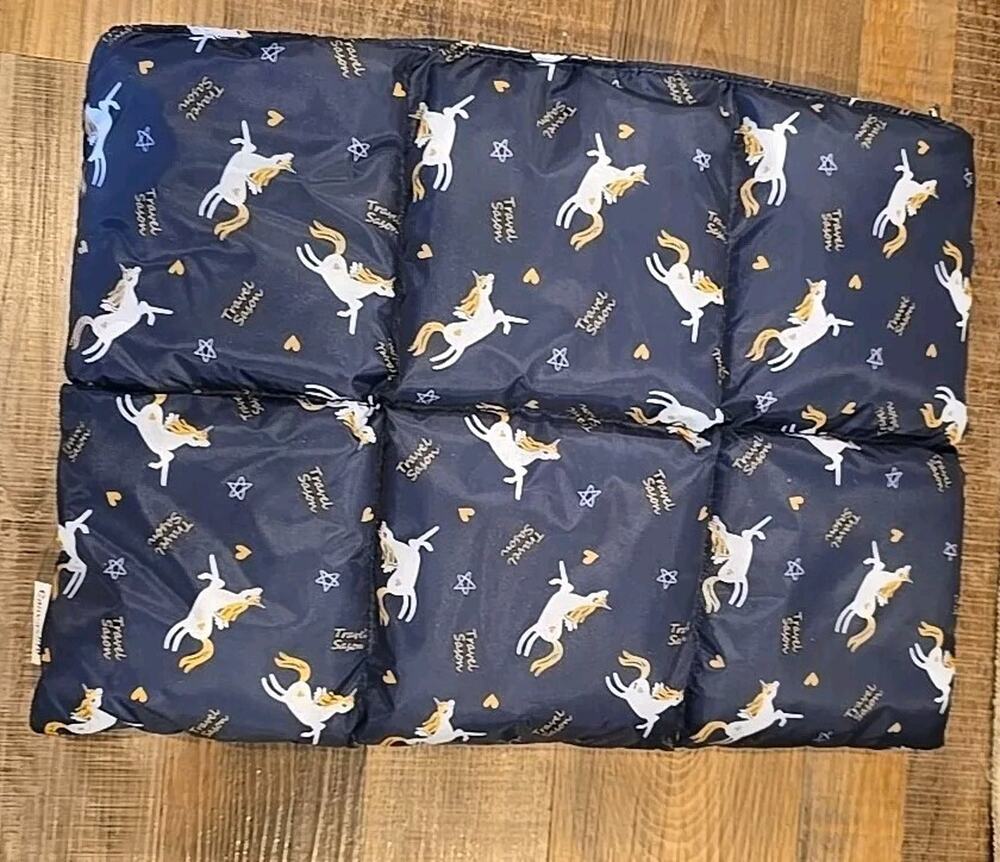 Puffy Laptop Carrying Case With Unicorns 15 In Canvas Outside Velvet Inside NEW
